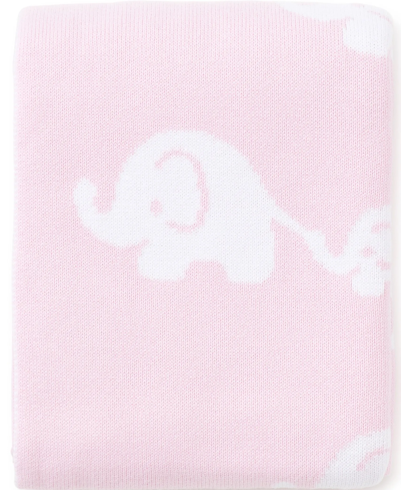 Pink Elephant Knit Novelty Blanket