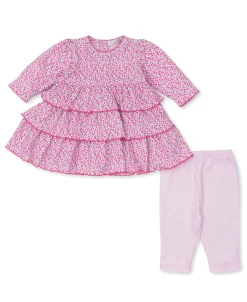 Pink Floral Dress Set (0-6M)