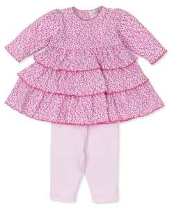 Pink Floral Dress Set (0-6M)
