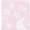 Pink Moon and Star Knit Novelty Blanket