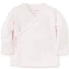 Pink Pointelle Long Sleeve Cross Tee