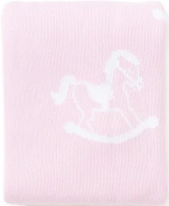 Pink Rocker Knit Novelty Blanket