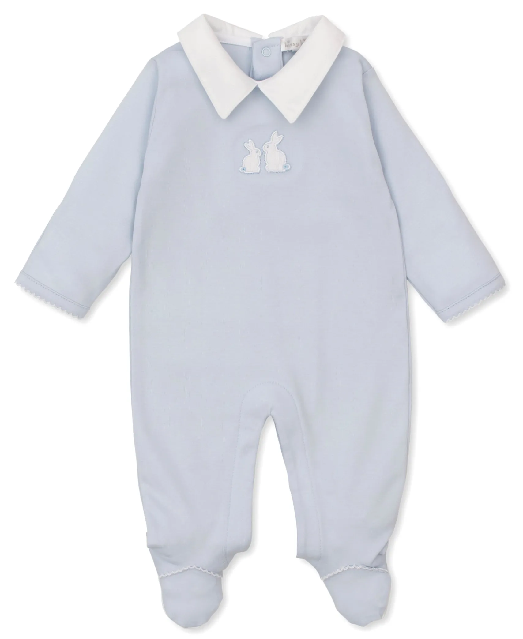 Pique Bunny Bash Blue Collar Footie