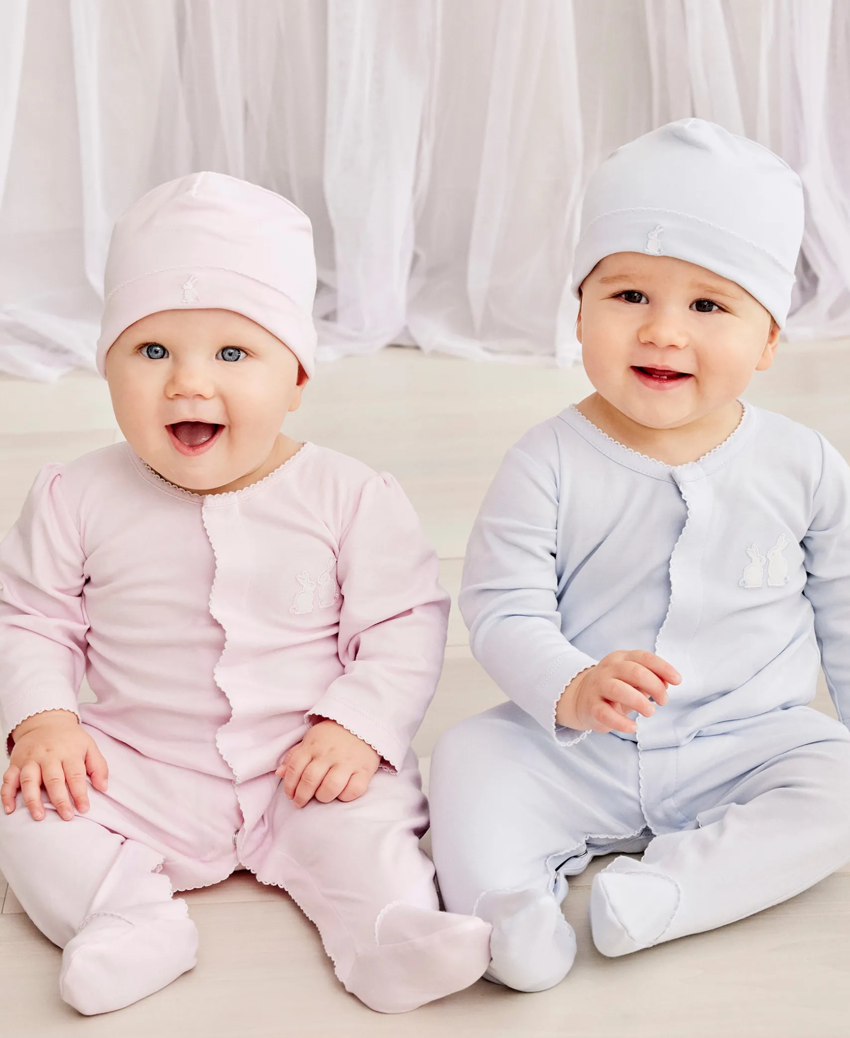 Pique Bunny Bash Blue Footie