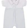 Pique Bunny Bash Blue/White Short Gingham Playsuit