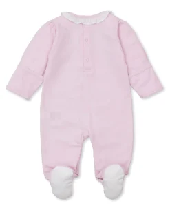 Pique Bunny Bash Pink Ruffle Footie
