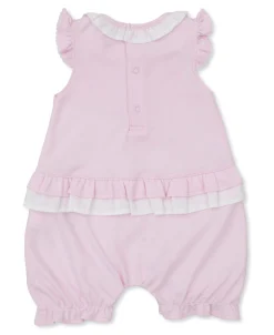 Pique Bunny Bash Pink Short Playsuit