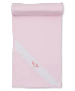 Premier Baby Bunny Patch Pink Hand Emb. Blanket