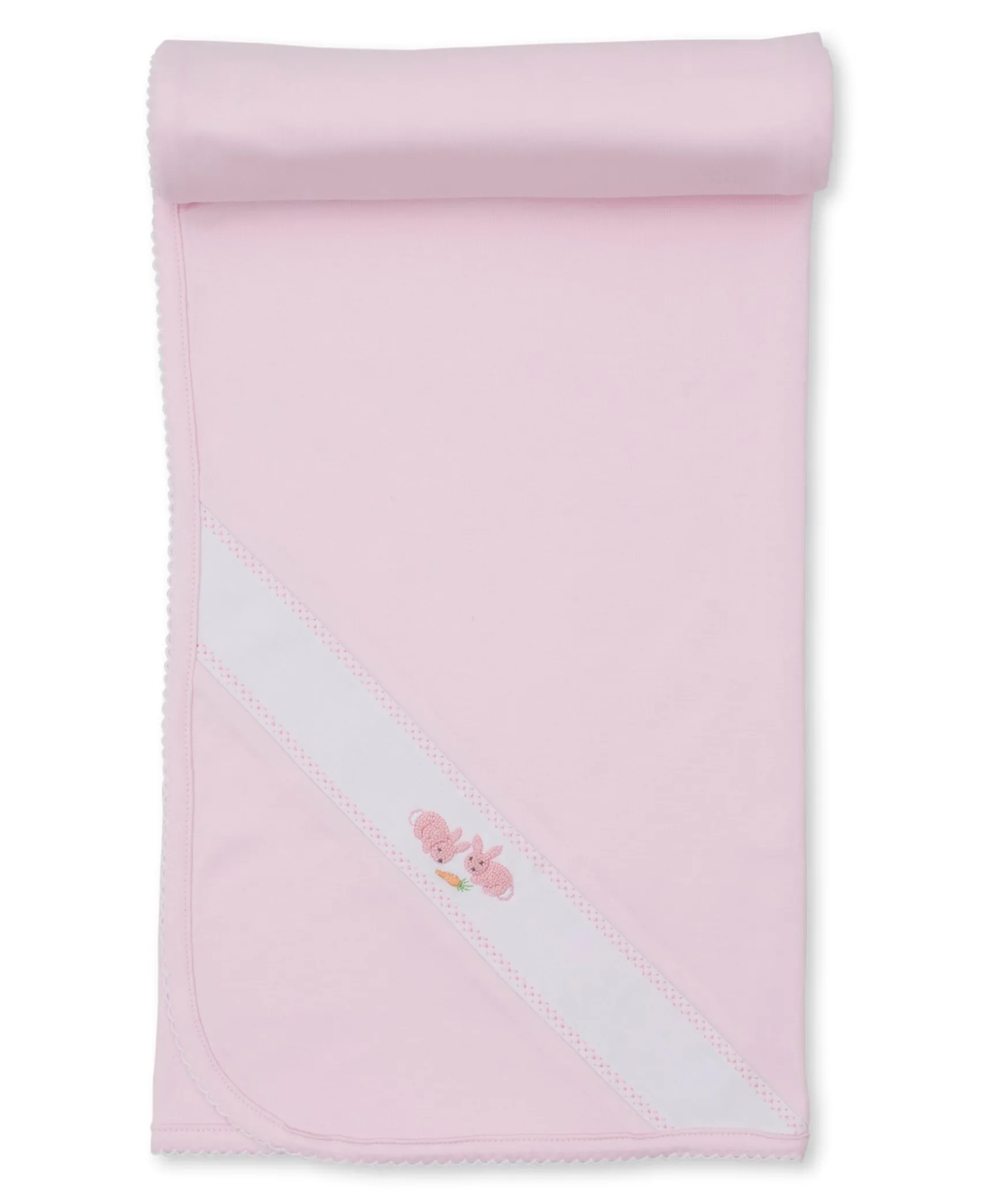Premier Baby Bunny Patch Pink Hand Emb. Blanket