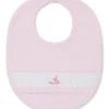 Premier Baby Bunny Patch Pink Hand Emb. Bib