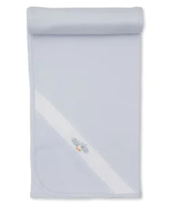 Premier Baby Bunny Patch Blue Hand Emb. Blanket