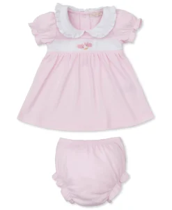 Premier Baby Bunny Patch Pink Hand Emb. Dress Set