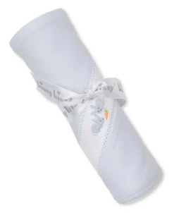 Premier Baby Bunny Patch Blue Hand Emb. Blanket