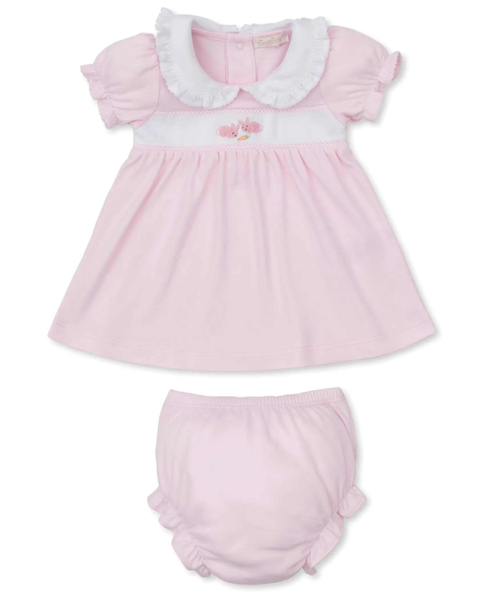 Premier Baby Bunny Patch Pink Hand Emb. Dress Set