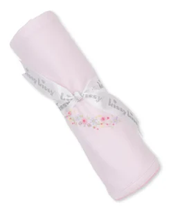 Premier Flowers & Vines Pink Hand Emb. Blanket