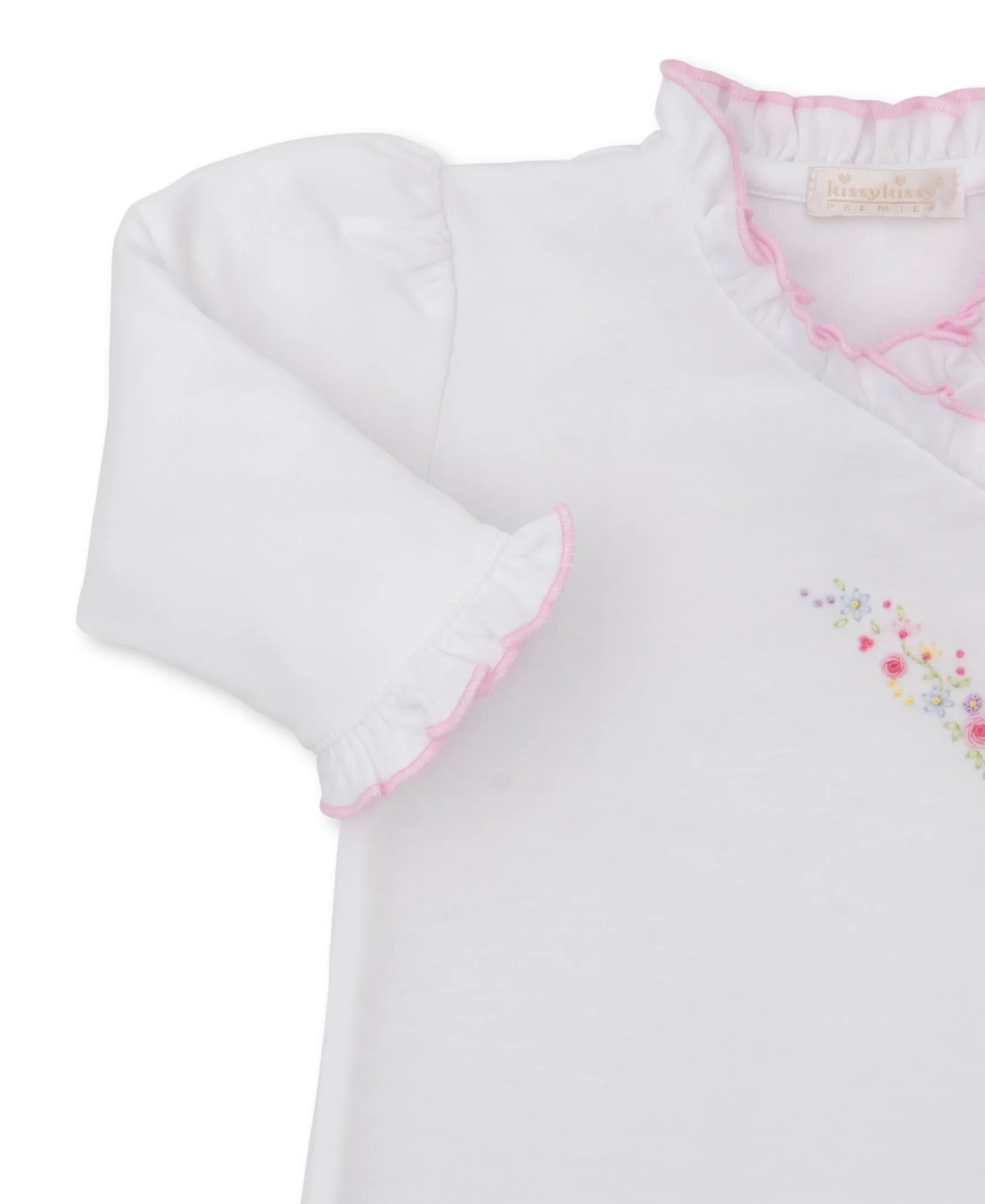 Premier Flowers & Vines White Hand Emb. Sack