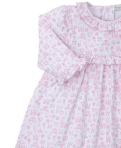 Royal Details Pink Dress Set