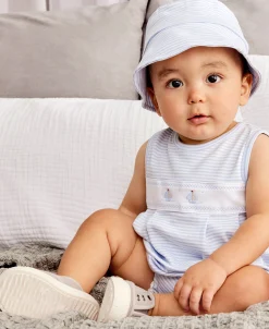 Saturday Regatta Light Blue Stripe Bucket Hat