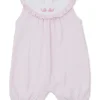 SCE Crabs & Whales Pink Hand Emb. Short Stripe Playsuit