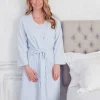 Simple Stripes Blue Adult Robe