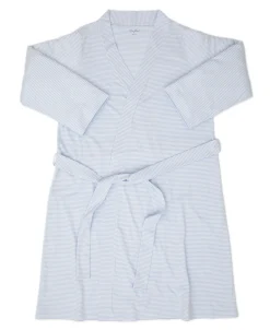 Simple Stripes Blue Adult Robe