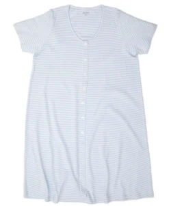 Simple Stripes Blue Adult Nightgown