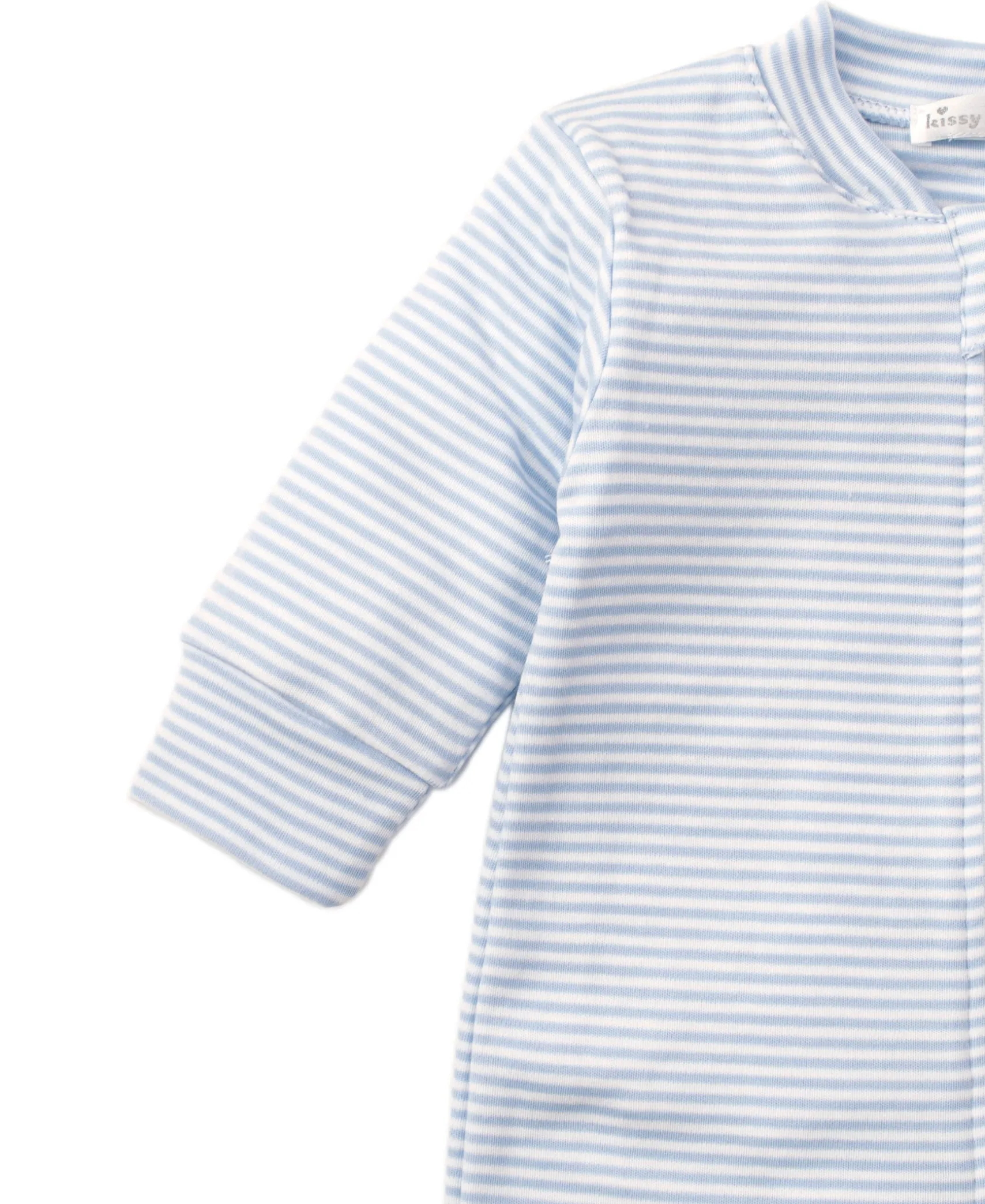 Simple Stripes Blue Pajama Zip Footie