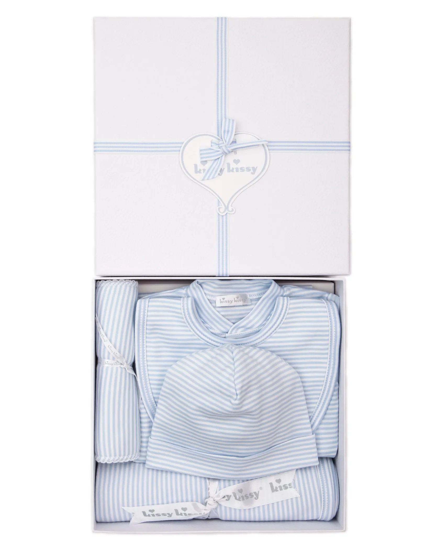 Simple Stripes Blue 5PC Gift Set with Gift Box