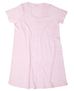Simple Stripes Pink Adult Nightgown