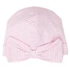 Simple Stripes Pink Bow Hat