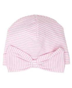 Simple Stripes Pink Bow Hat