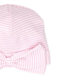 Simple Stripes Pink Bow Hat