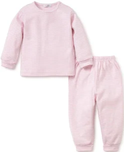 Simple Stripes Pink Long Sleeve Tee and Pant Set