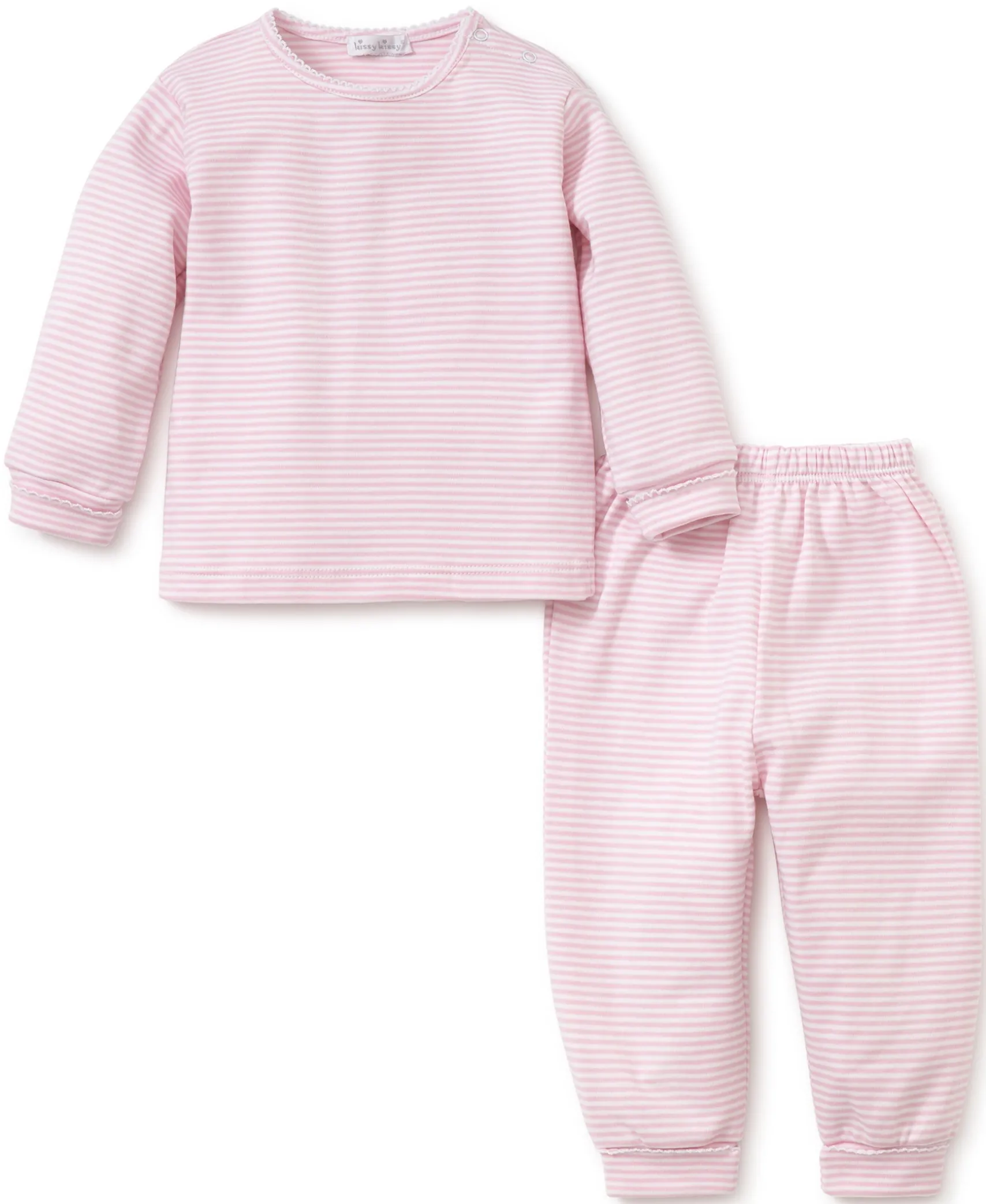 Simple Stripes Pink Long Sleeve Tee and Pant Set