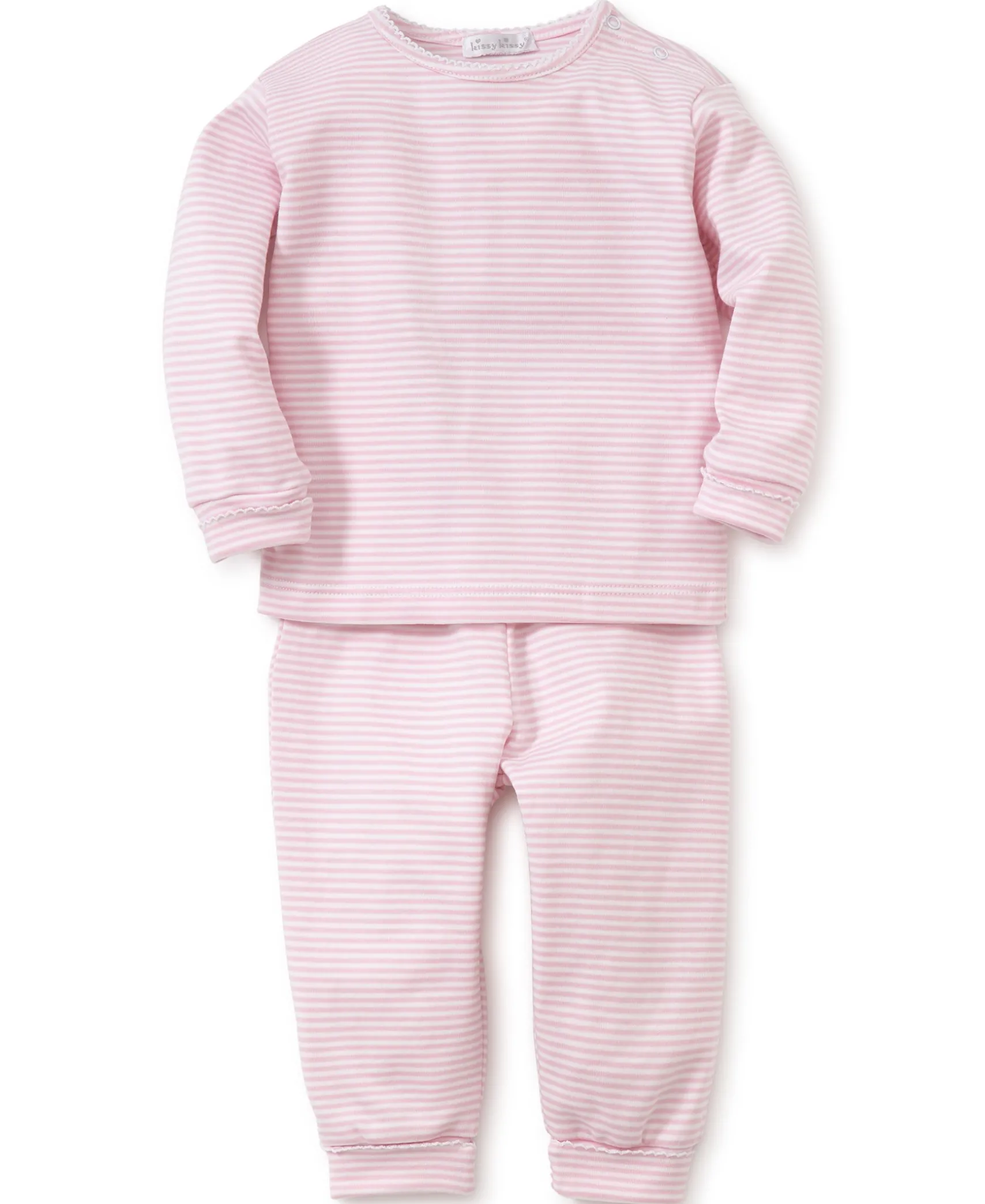 Simple Stripes Pink Long Sleeve Tee and Pant Set