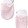 Simple Stripes Pink Mittens