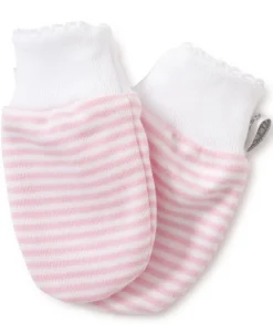 Simple Stripes Pink Mittens