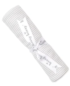 Simple Stripes Silver Blanket