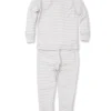 Simple Stripes Silver Toddler Pajama Set