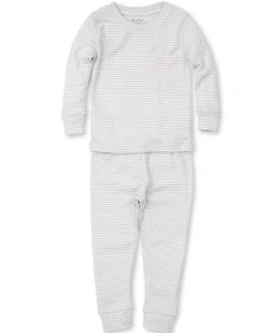 Simple Stripes Silver Toddler Pajama Set