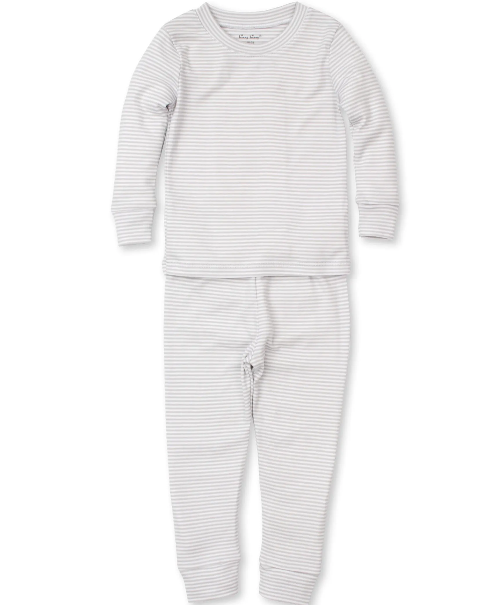 Simple Stripes Silver Toddler Pajama Set