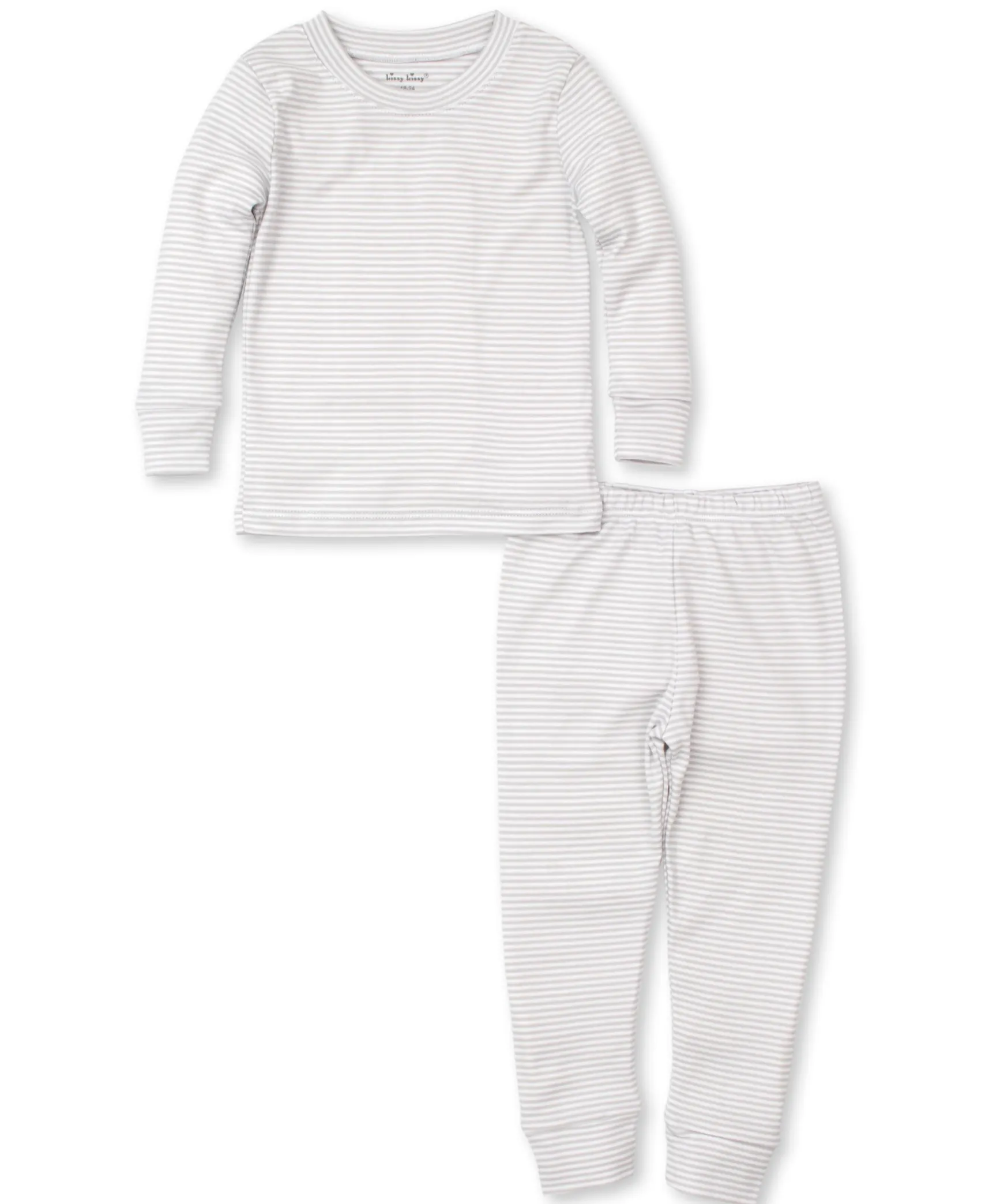 Simple Stripes Silver Toddler Pajama Set