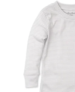 Simple Stripes Silver Toddler Pajama Set