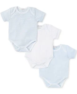 Simples Stripes Blue 3 Pack Bodysuit Set