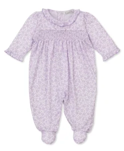 Summer Gardens Lilac Smocked Footie