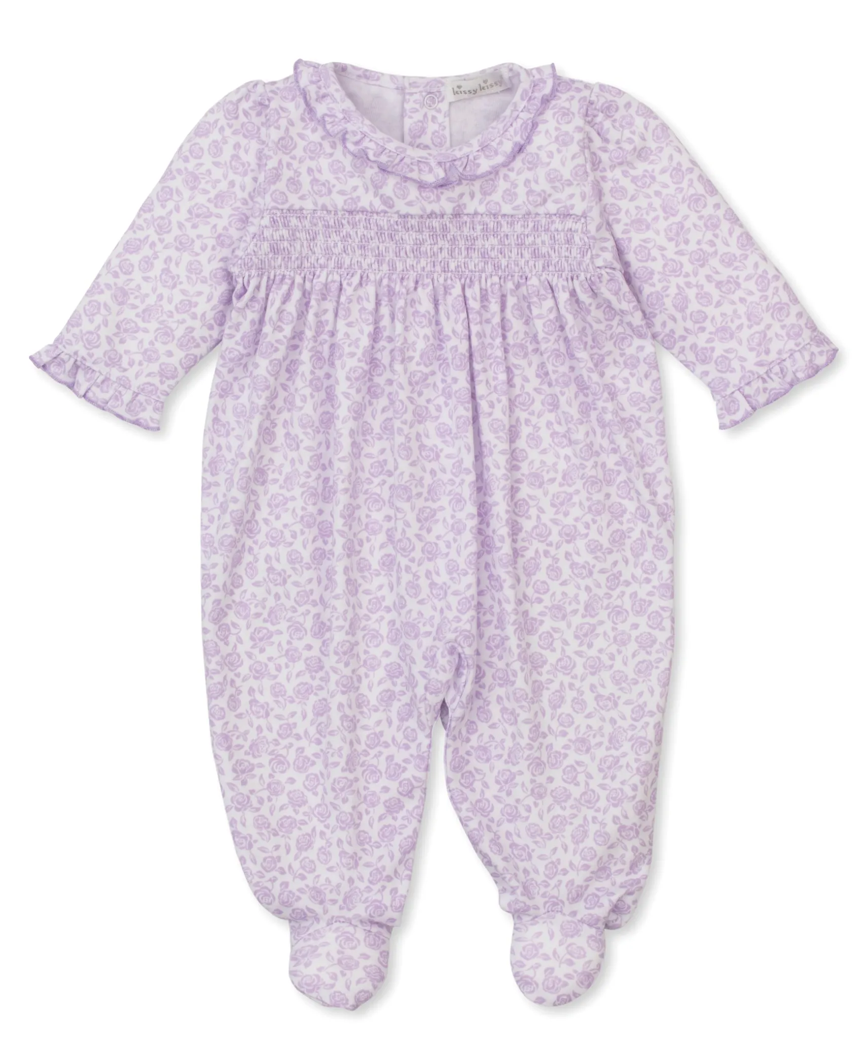 Summer Gardens Lilac Smocked Footie