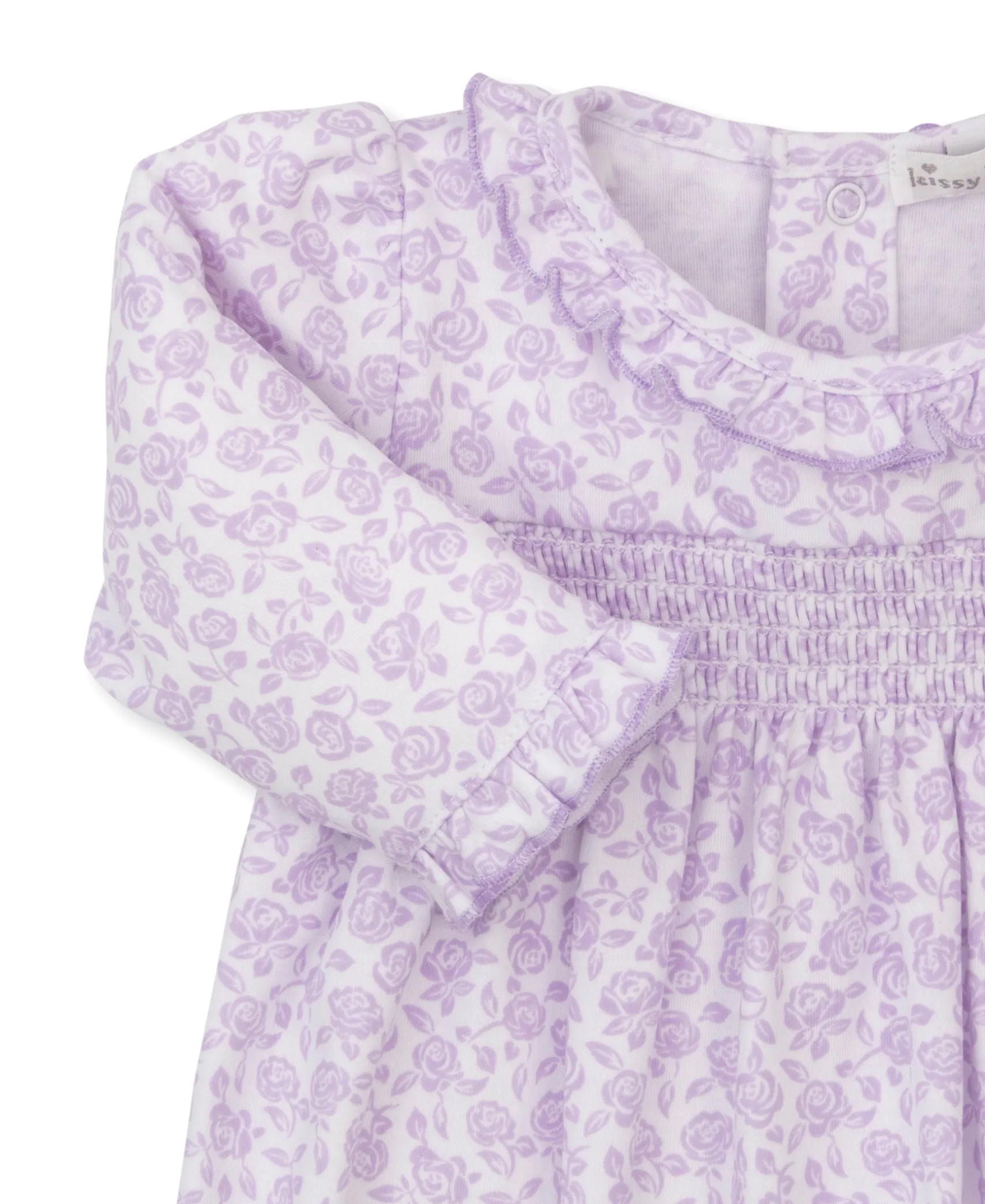 Summer Gardens Lilac Smocked Footie