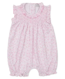 Summer Gardens Pink Smocked Sleeveless Playsuit