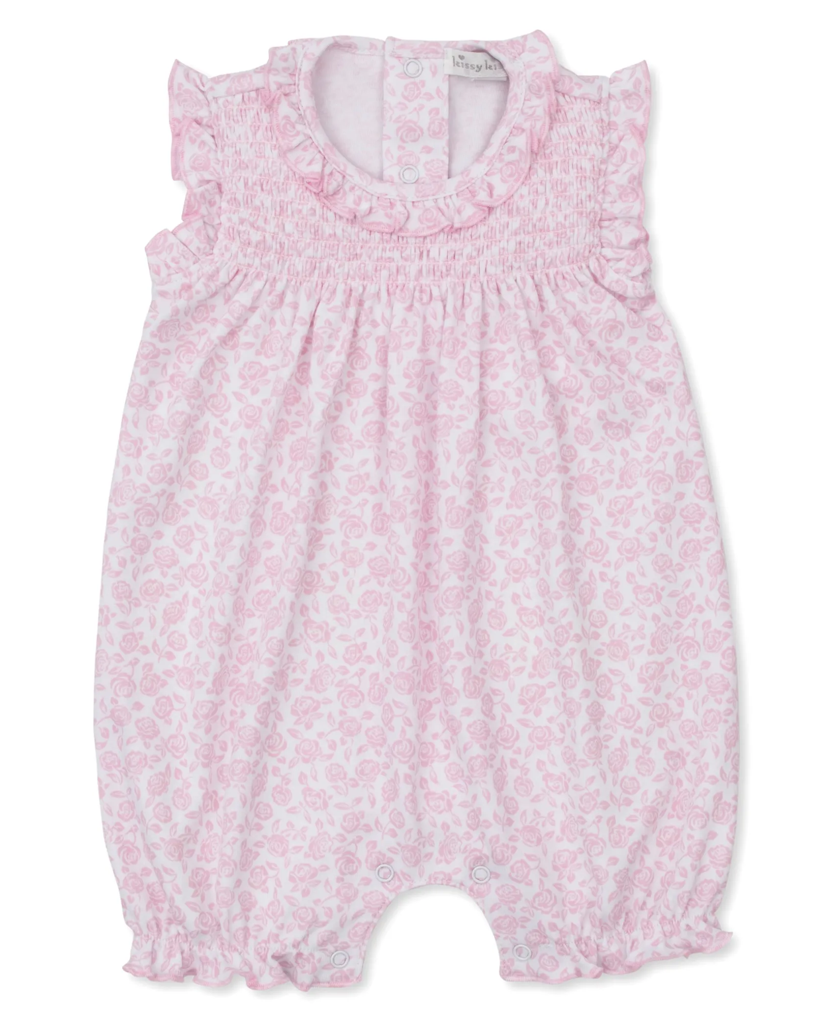 Summer Gardens Pink Smocked Sleeveless Playsuit