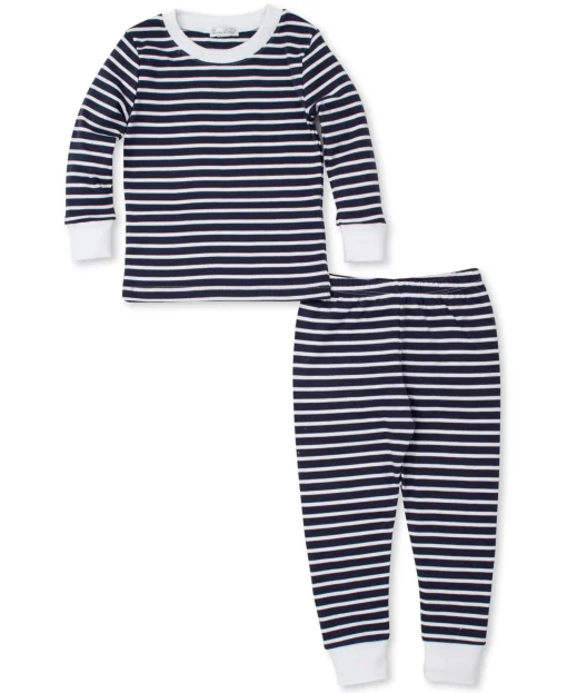 Team Stripes Navy Kids Pajama Set (8-10)